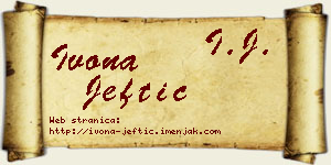 Ivona Jeftić vizit kartica